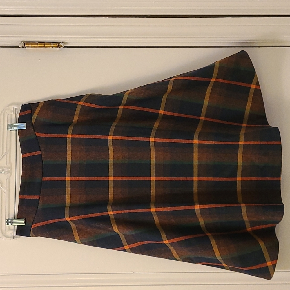 ModCloth Prim Class Hero plaid midi skirt
